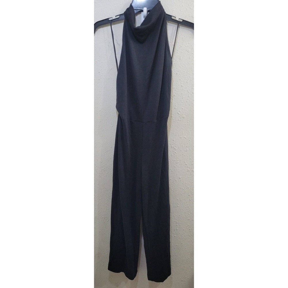 Vince Women's High Neck Jumpsuit In Black Sz S,  MSRP $195